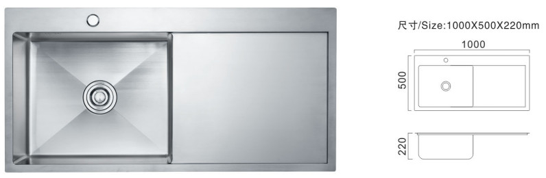 Μονό μπολ 81cm νεροχύτες κουζίνας Custom Commercial Stainless Νεροχύτη Πλάκα τύπου