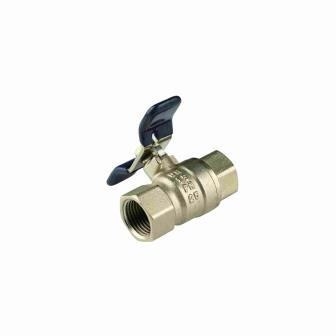 INOB200 Κύλινδρο βαλβίδας από χαλκό DN15 Bore Butterfly Handle Valve 1/2in - 2in