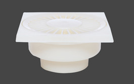 Καθαρό ABS αποχέτευση δαπέδου 100 X 100 X 50 mm ABS δαπέδου παγίδα λευκό